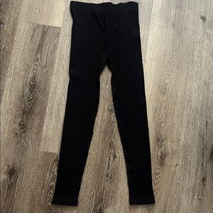 Zara Women's Classic Black Ribbed Leggings size medium EUC